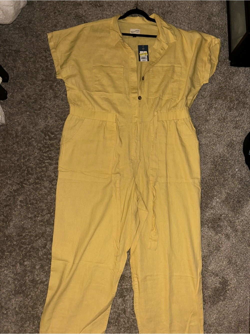Women’s Universal Thread Yellow Utility One-Piece Jumpsuit
